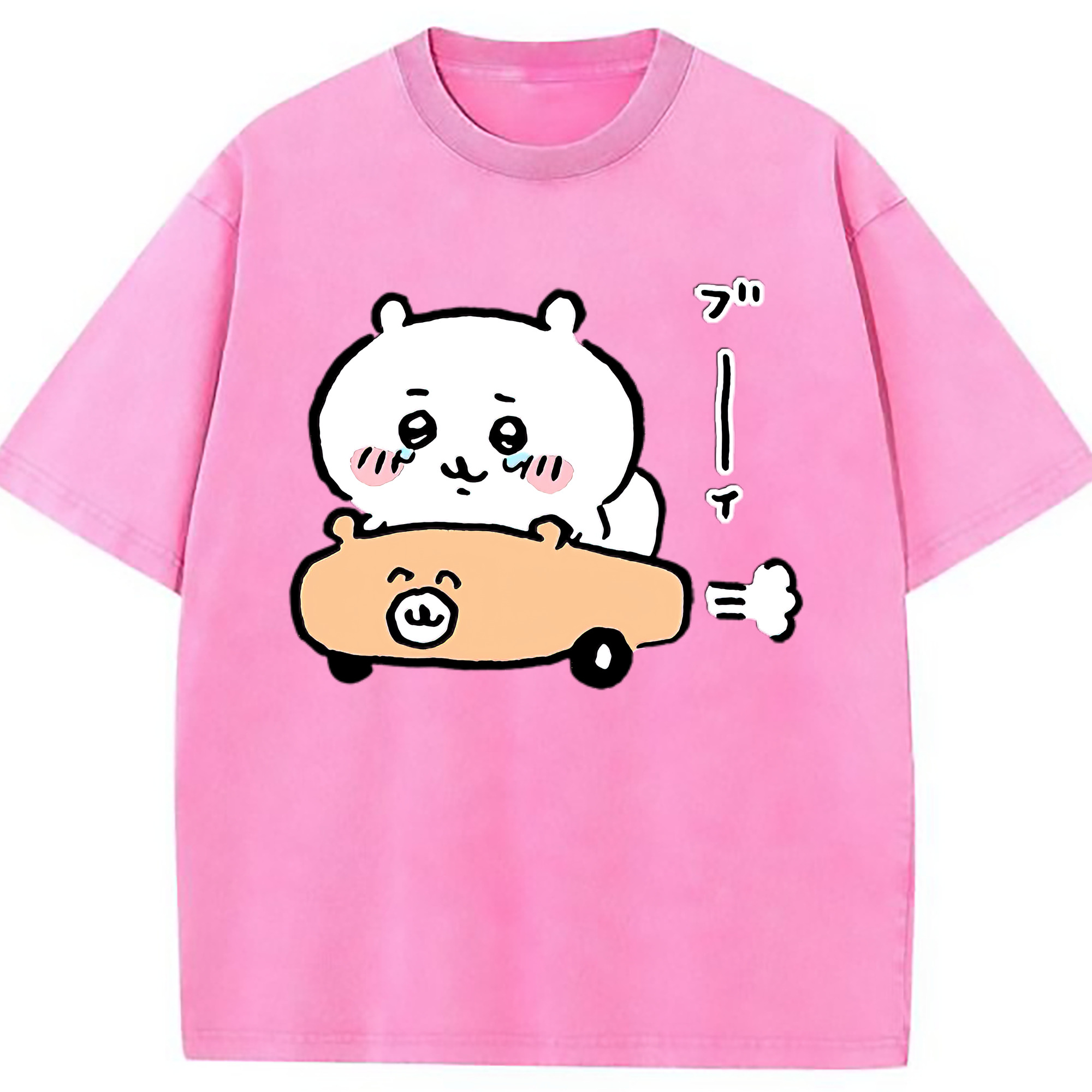（画像用） ちいかわ ちいかわ Chii-kawa chiikawa 綿100% ヴィンテージ風 半袖Tシャツ（フロントプリント）